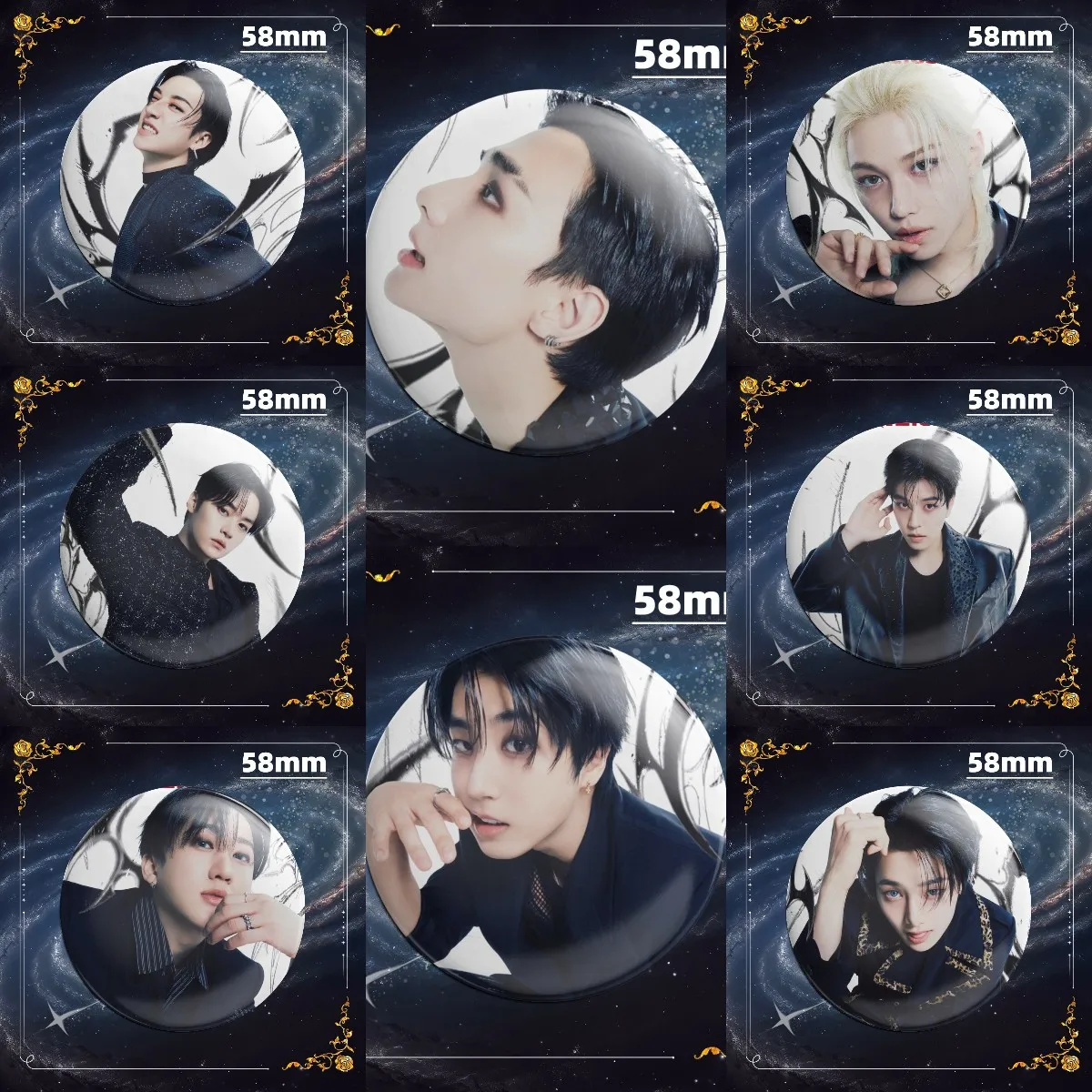 SKZOO STRAY KIDS World Tour DominAT Badge Tin Pin, Support Merchandise, Birthday Gift