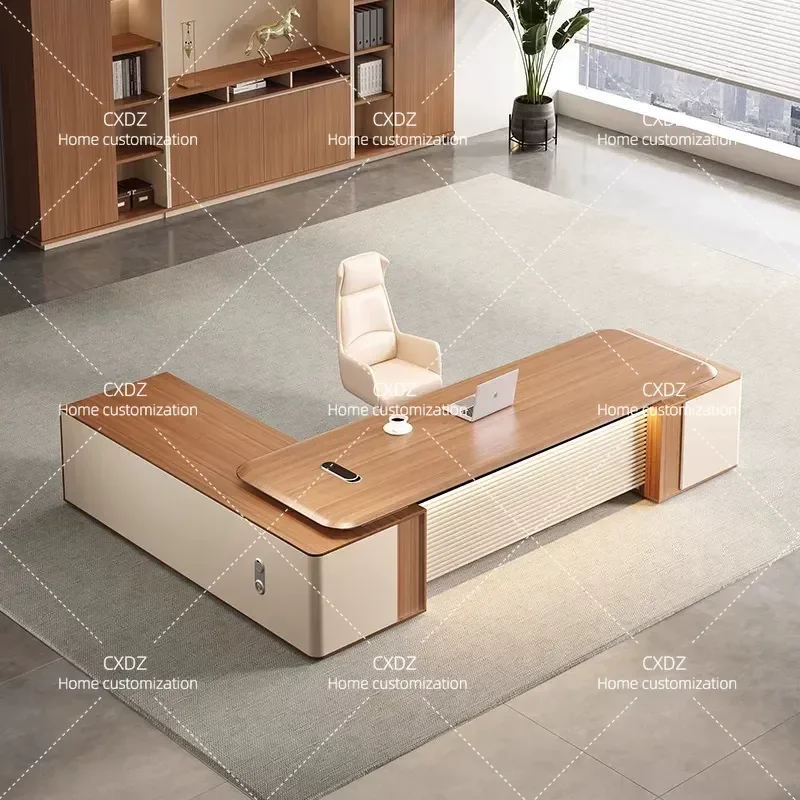 Boss office desk and chair combination simple modern president table light luxury high-end furniture manager single table