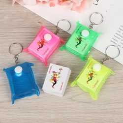 1PC 3x4cm Portable Mini Playing Card Keychain Small Board Game Keychain Fashionable Decoration Pendant