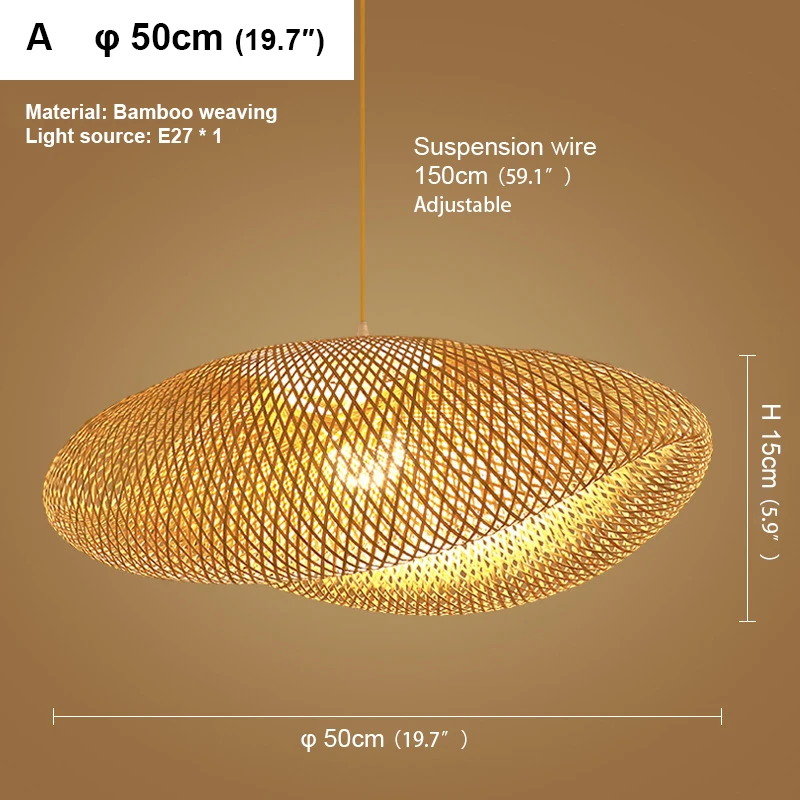 BELLE Contemporary Bamboo Weaving Pendant  Loft Industrial Style Internet Cafe Restaurant Hot Pot Shop  Chandelier