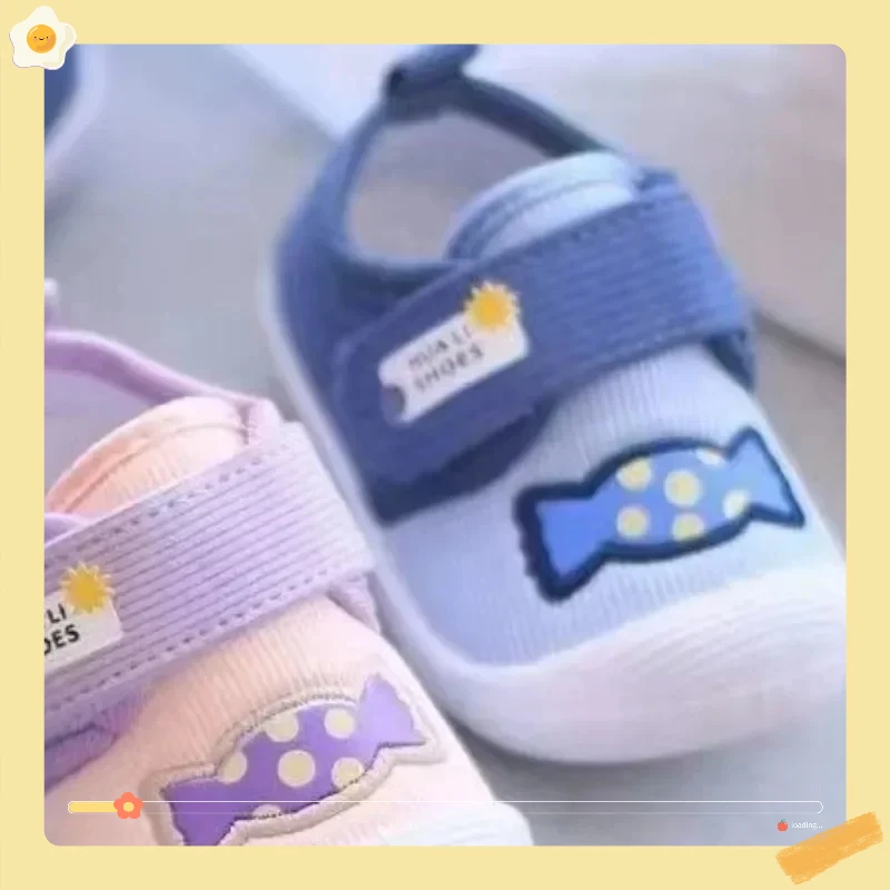 

Милая детская обувь для детей 0-2 лет, мужская и женская, весенне-осенняя детская обувь, противоскользящая тканевая обувь на мягкой подошве
