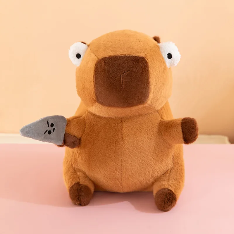 new 60cm kawaii Funny Capybara Plush Toy Cute Robber Masked Stuffed Animal for Kids Birthday Xmas Gift Soft Cuddly Pillow Pal