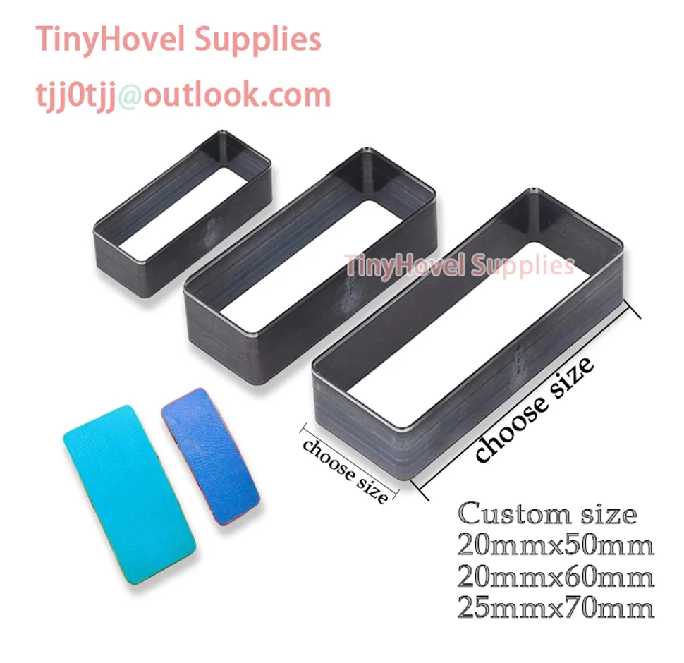 20mm-100mm Rectangle Steel Rule Die Cut, Steel Cutting Mold for Leather, Steel Punch -Cutter for leather crafts