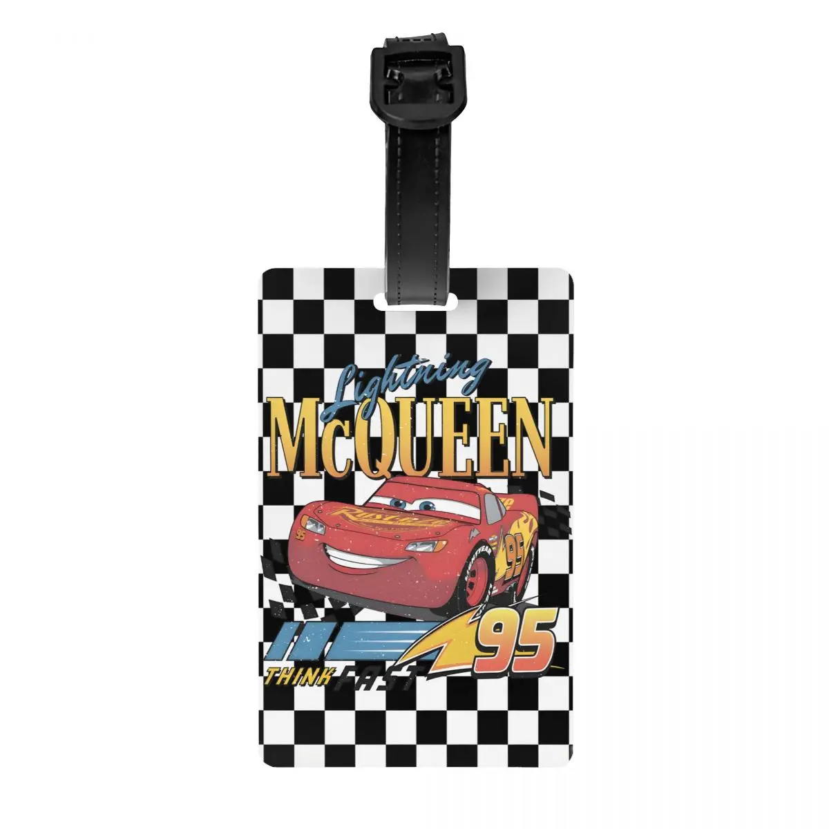 

Изготовленная на заказ багажная бирка Lightning McQueen, изготовленная на заказ багажная бирка для спортивных гоночных автомобилей, идентификационная этикетка с конфиденциальной крышкой