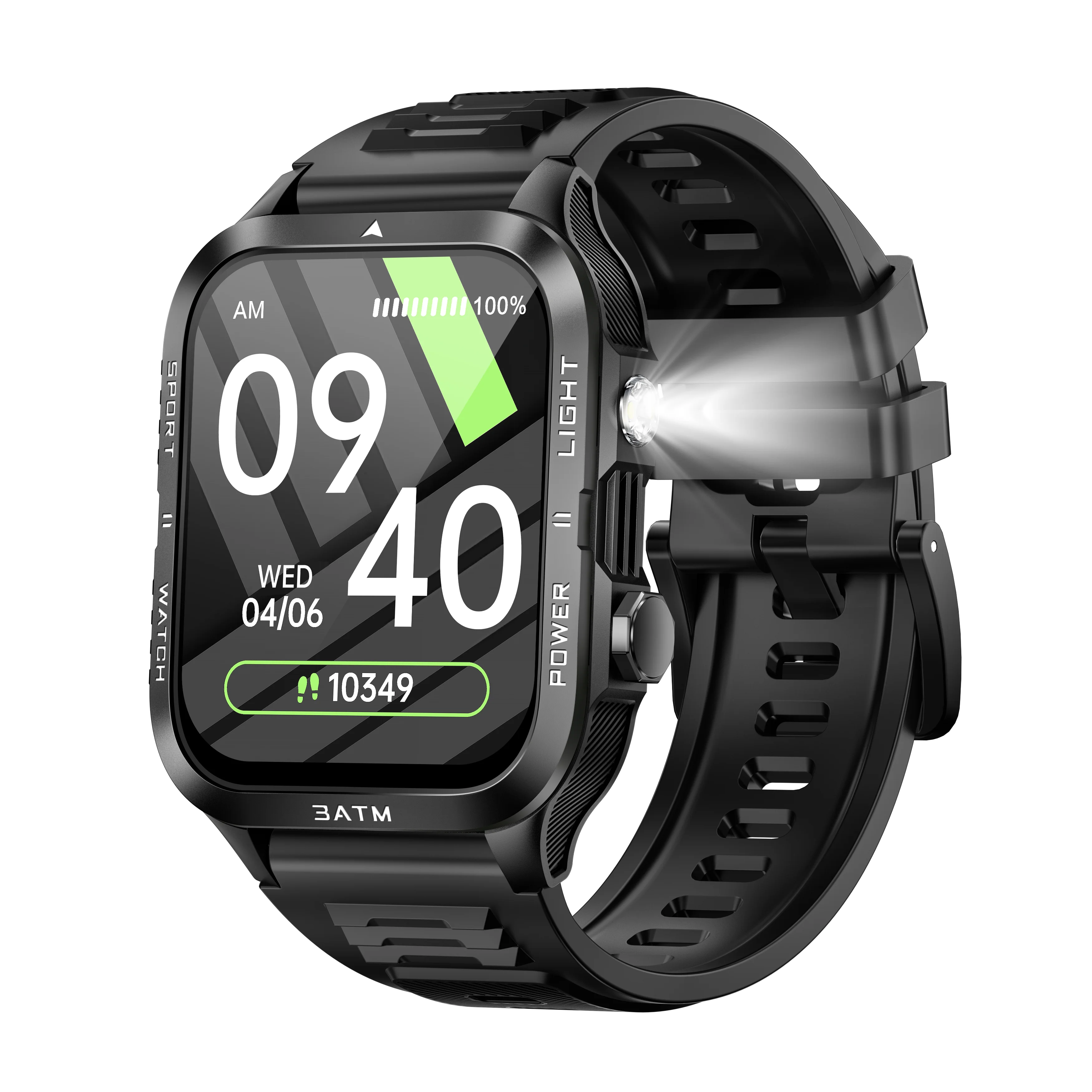 1.96inch Health detection ECG+PPG HRV Uric Acid Blood Oxygen Body Analysis Bluetooth Call Smart Watch Men