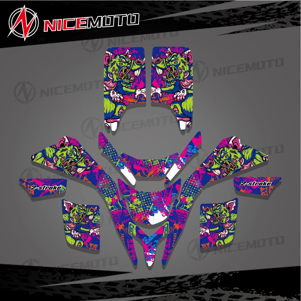 NICEMOTO ATV Personality Graphics Background Decal Sticker Kit For Yamaha BLASTER 200 YFS 200 1988 -2006 2002 2003