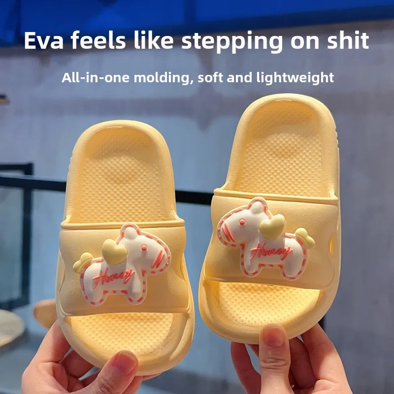 Girls Bow Kids Slippers Lightweight Indoor Bathroo Anti Odor Slide Sandals Kids Soft Non Slip Slipper Children's beach sandals
