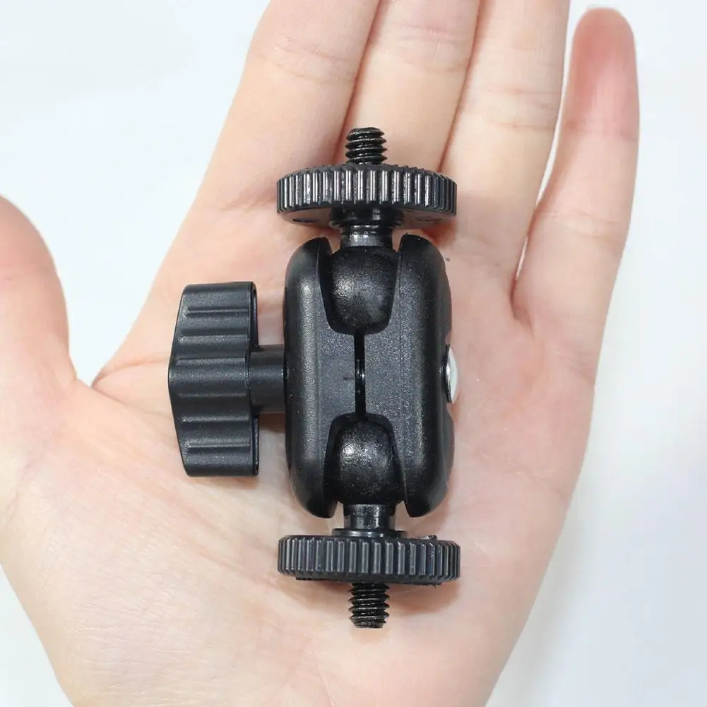 Nuevo Brazo mágico de doble cabeza de bola con bola 360 de 15mm °   Soporte extensible de tornillo de 1/4 pulgadas para cámara Gopro DSLR, Monitor, micrófono de luz de vídeo