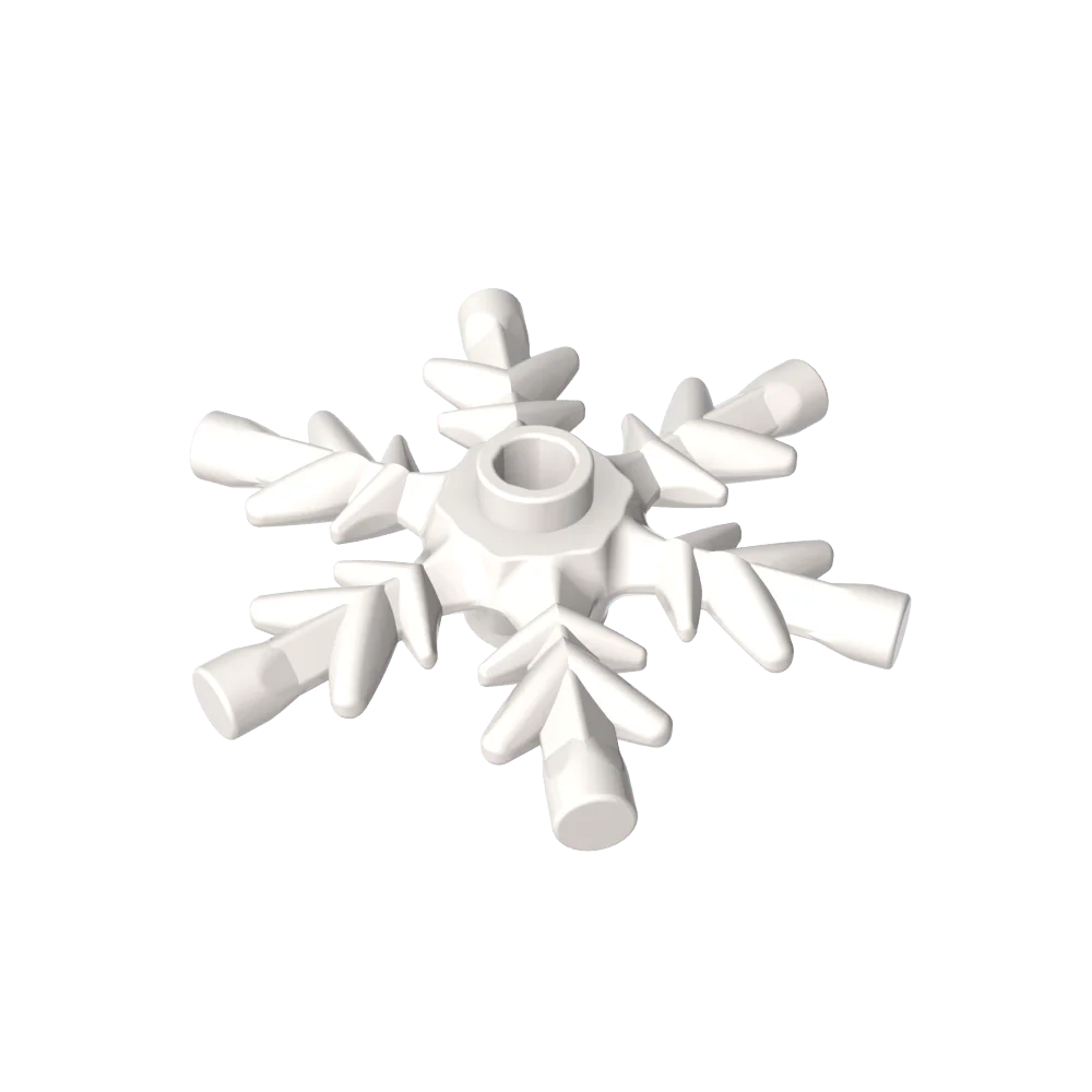 Gobricks 10pcs 42409 Bricks Snow Flake 4x4 Parts Rock Ice Crystal 53972 x789 DIY Building Blocks Toys Gift Adult Kids Moc Model