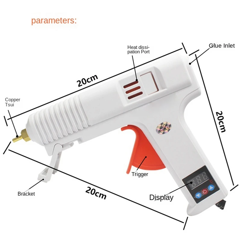 Pistola de pegamento caliente con enchufe europeo, pistola de pegamento de fusión en caliente para coche, extractor de abolladuras para calefacción, herramientas de reparación artesanal, temperatura ajustable