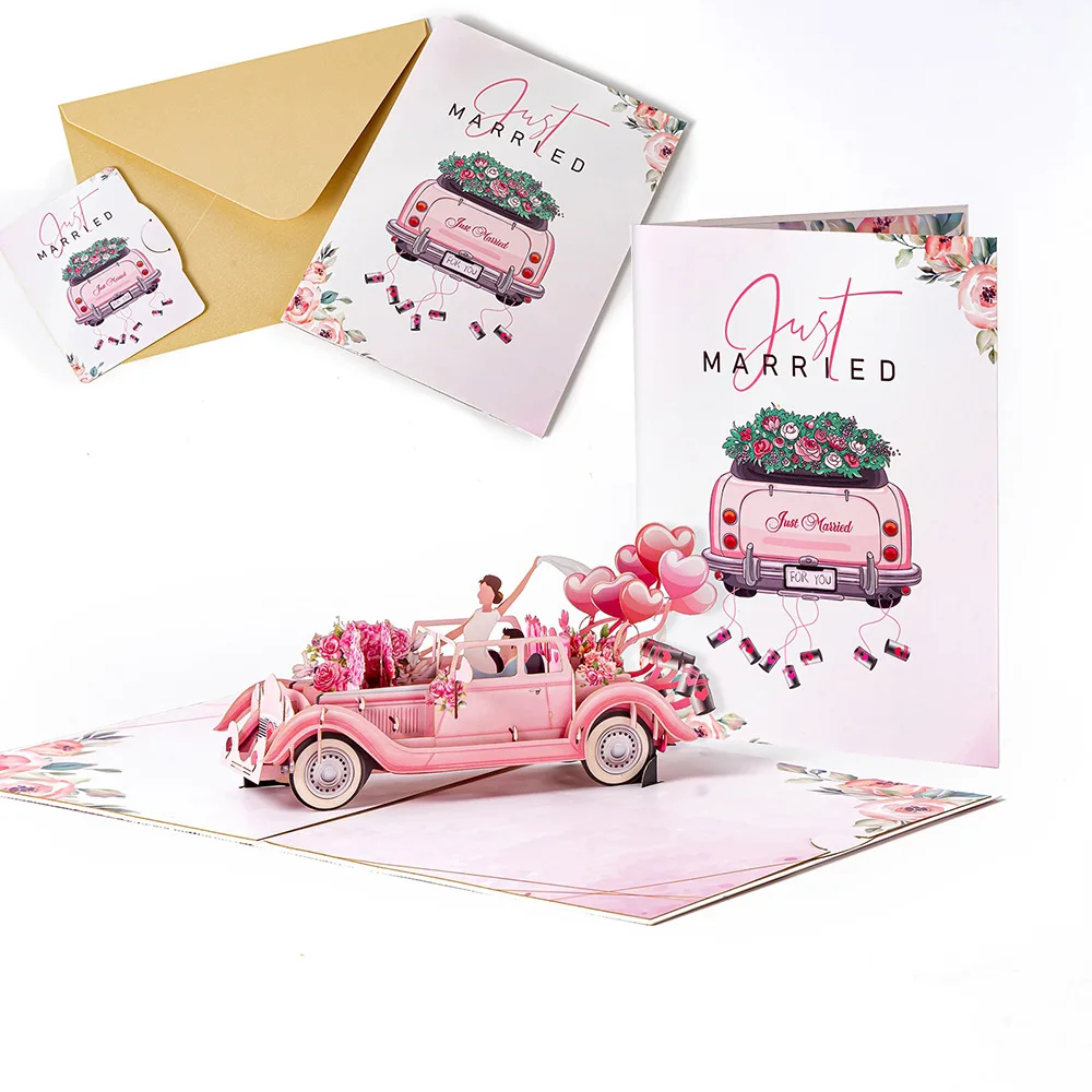 3D-Pop-up-Grußkarte für Hochzeitseinladungen – Geburtstag, Jahrestag, Valentinstag, Geschenk, Dankeschön, handgefertigte Karte für Freunde und Liebhaber – Detail 6