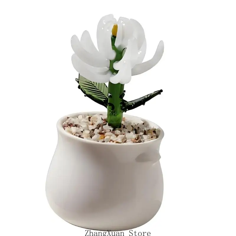 Künstliche Blumendekoration mit weißem Topf für die Präsentation Eingangstisch, 3 x – Detail 8