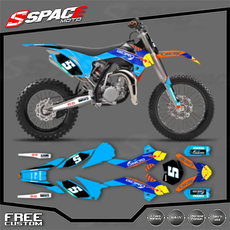 

SPACE пользовательская мотоциклетная графическая фоновая наклейка для KTM SX SX85 2013 2014 SX85 2015 2016 2017, наборы наклеек 01