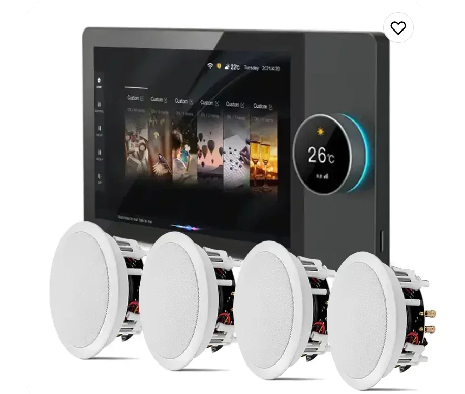 exquisite craftsmanship 4-way speakers Multi-functional Tuya Android 8 Inch Central Control Panel with Music Background