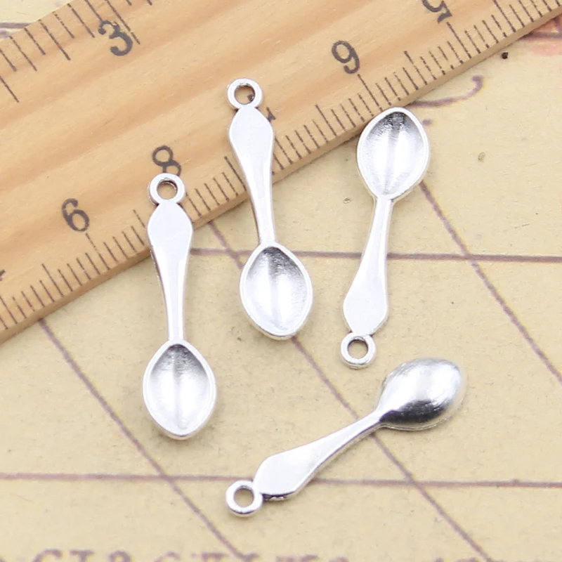 30pcs Charms Kitchen Cooking Spoon 26x7mm Tibetan Silver Color Pendants Antique Jewelry Making DIY Handmade Craft