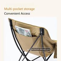 Mobi Garden Outdoor Folding Chair Picnic Stool Bearing 100kg Gift Storage Bag Camping Portable Backrest Fishing Beach Chair