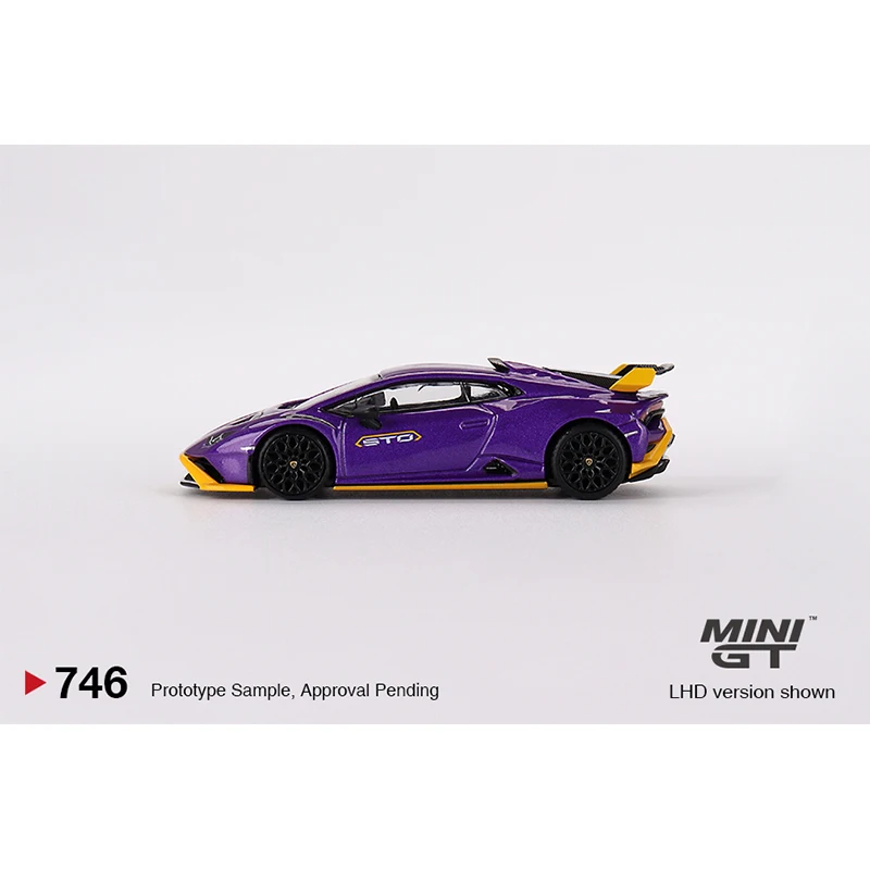 MINIGT 746 In Stock 1:64 Huracan STO Viola Pasifae Diecast Diorama Model Collection Miniature Toys