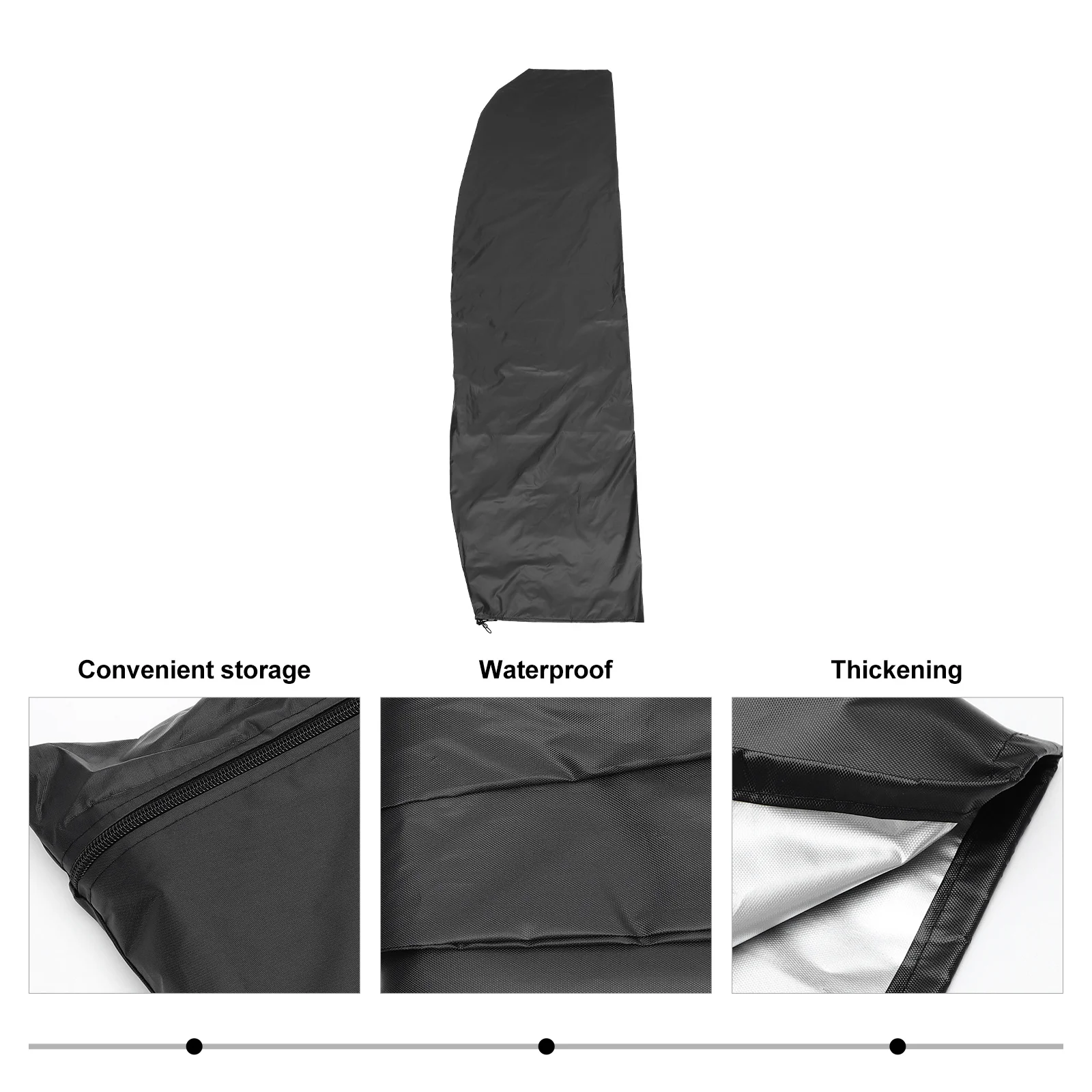 

1 Set Waterproof Patio Umbrella Cover Heavy Duty Oxford Cloth Dust-Proof Sand Resistant Uv Protection Garden Outdoor Parasol