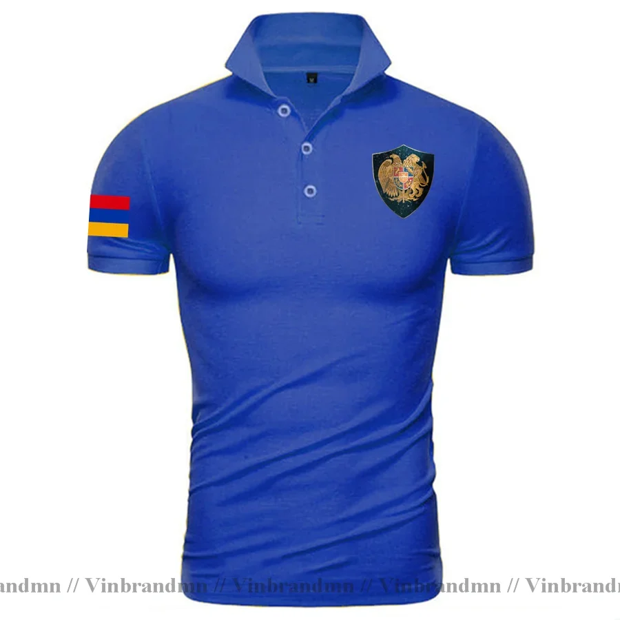 Armenia Polo Shirt Armenian ARM AM Mens Shirt Short Sleeve Brand Polos Country Flag New Fashion 100% Cotton Nation Team Clothing