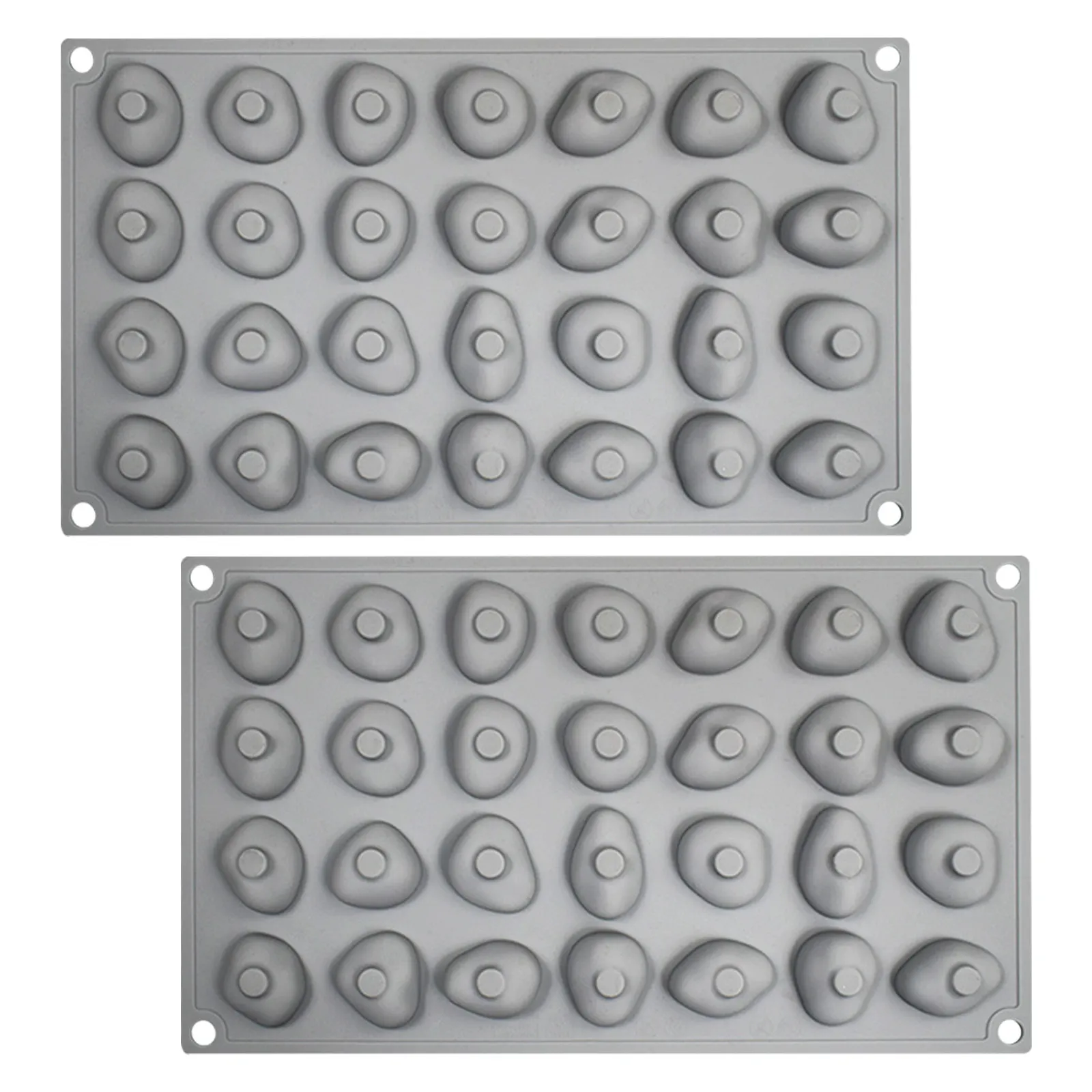 Molde de silicona para hacer chocolate, 2 uds., 28 cavidades, antiadherente, flexible, para trufas, dulces, mousse, pastel, fondant, jabón