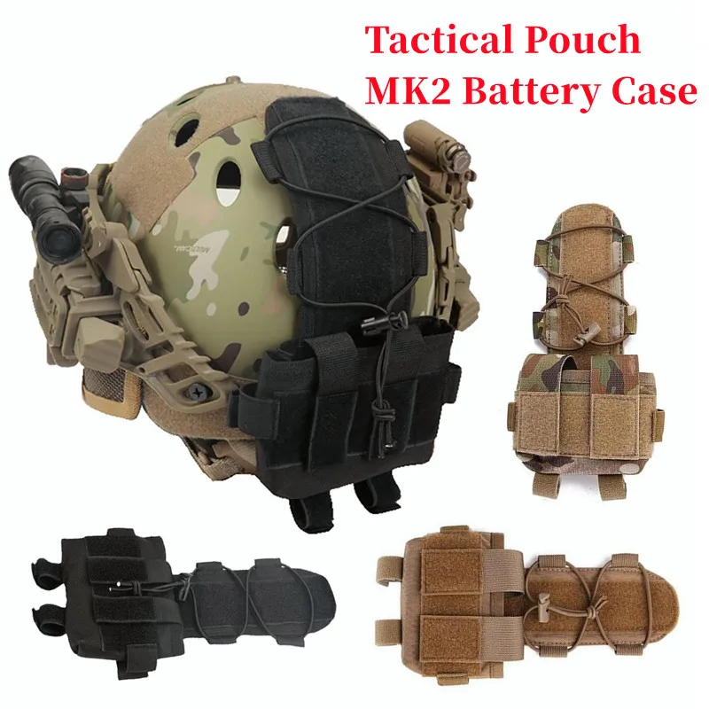 Tactical Pouch MK2 Battery Case For Helmet Airsoft Hunting Battery Pouch Military Combat Helmet Balance Weight Bags