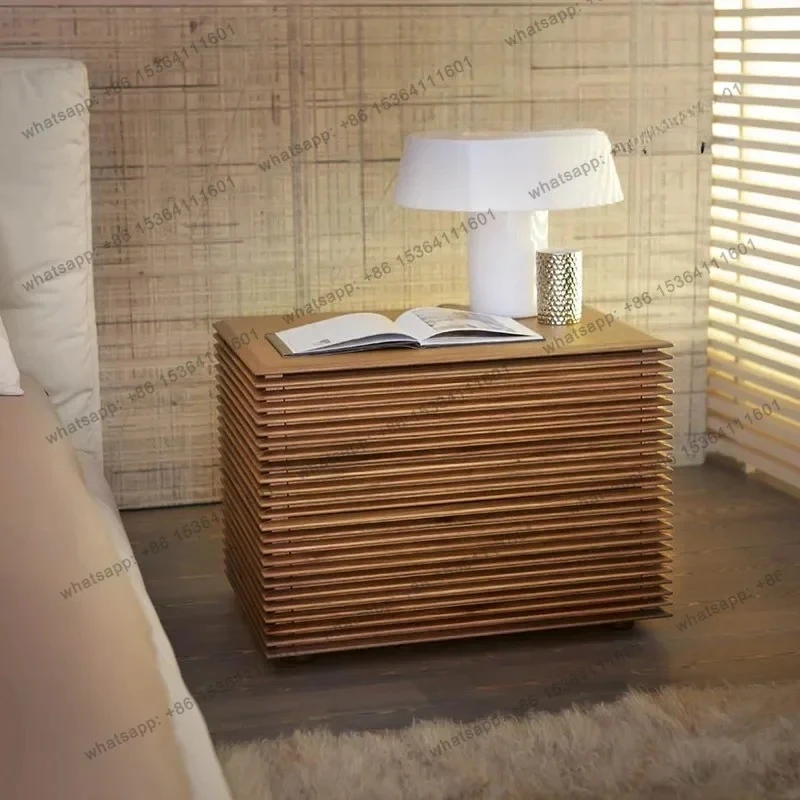 

Medieval Solid Wood Bedside Table Bedside Table North American Black Walnut Bedroom Organ Cabinet