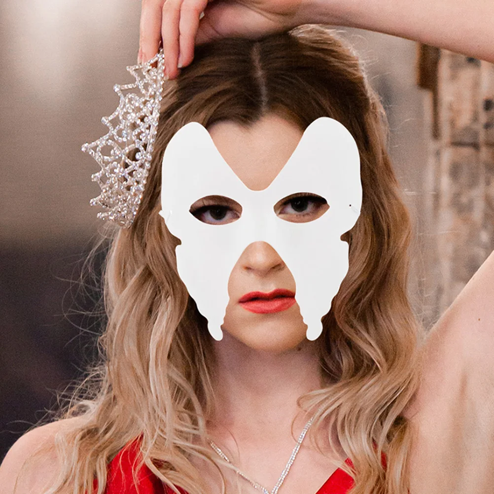 

10 Pcs Hand Painted Mask The Masks Diy White Blank Party Pulp to Decorate Crafts Graffiti Plain