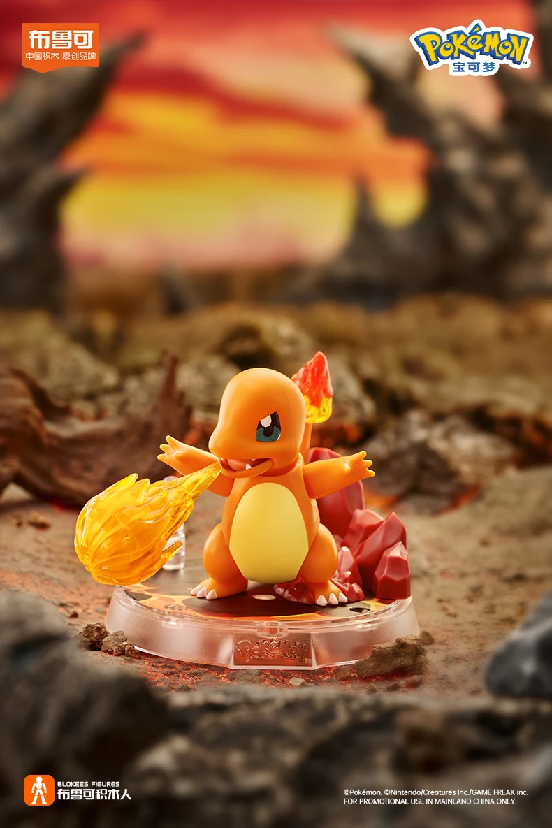 BLOKEES Original POKEMON Building Blocks Pikachu Charmander Psyduck Sprigatito Eevee Lucario Pokémon Action Figure Toys Gift image 3