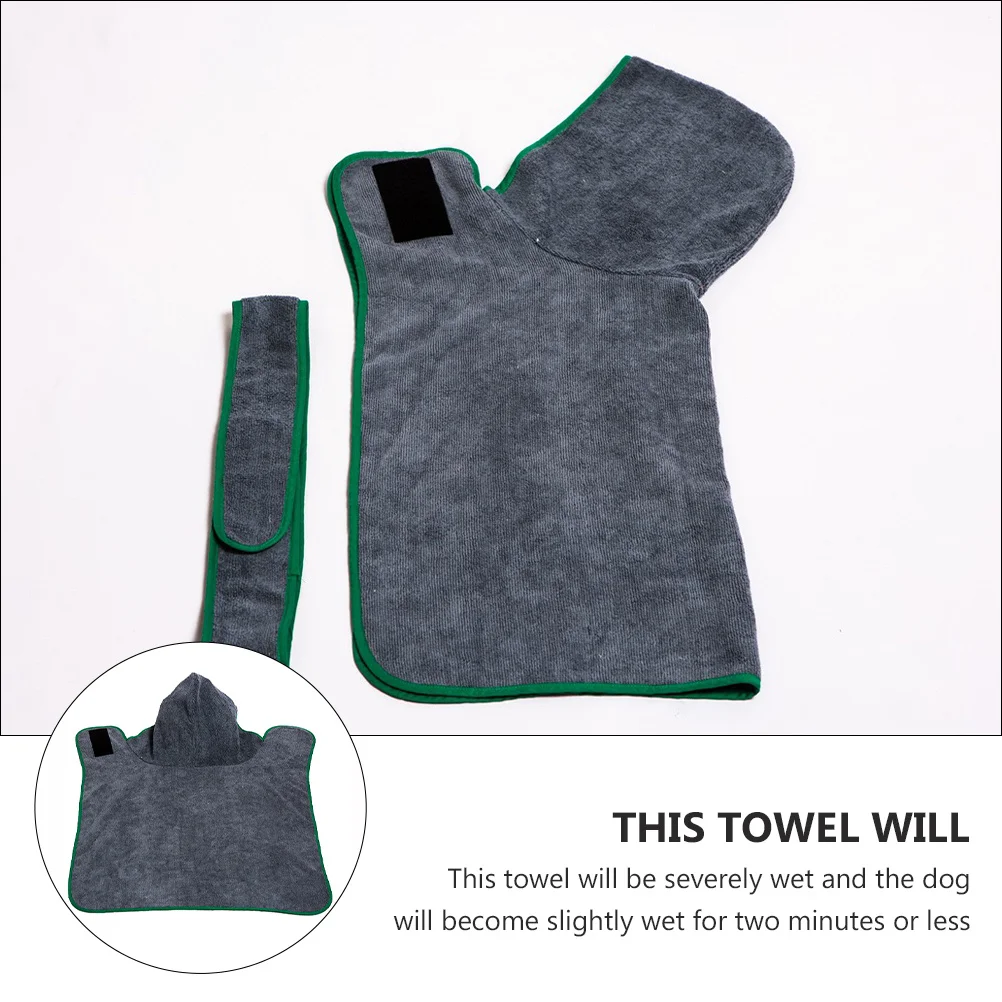 

Pet Bathrobe Premium Superfine Absorbent Fiber Material Warm Winter Bath Towel Puppy Wearable Easy on Off Pet Supply