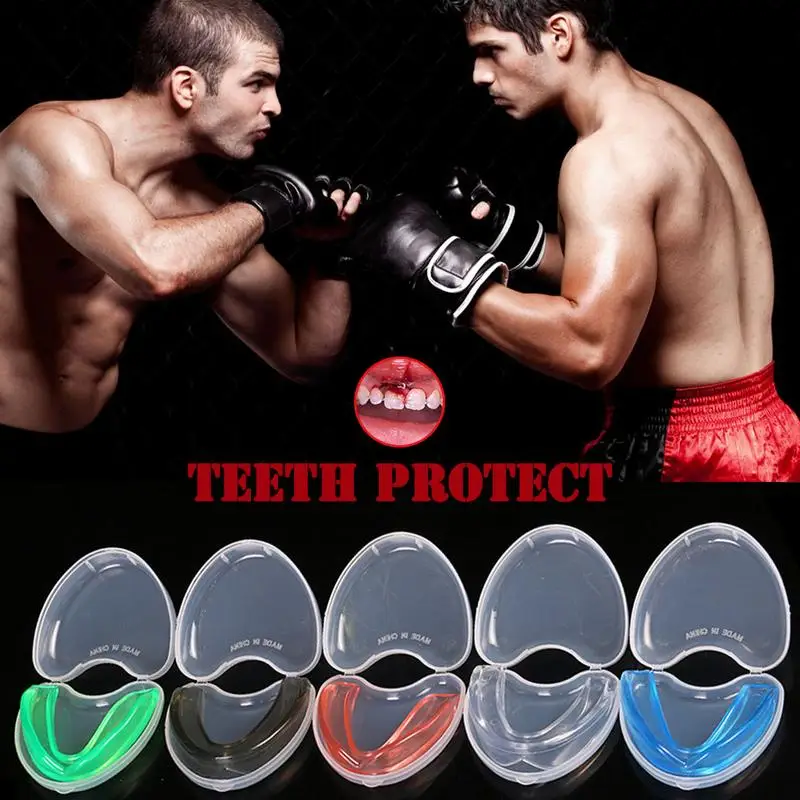 Sports Tooth Silicone Mouth Guard Boxing Protector Anti-wear Free Shaping Taekwondo Mouthguard Karate RugbyBraces