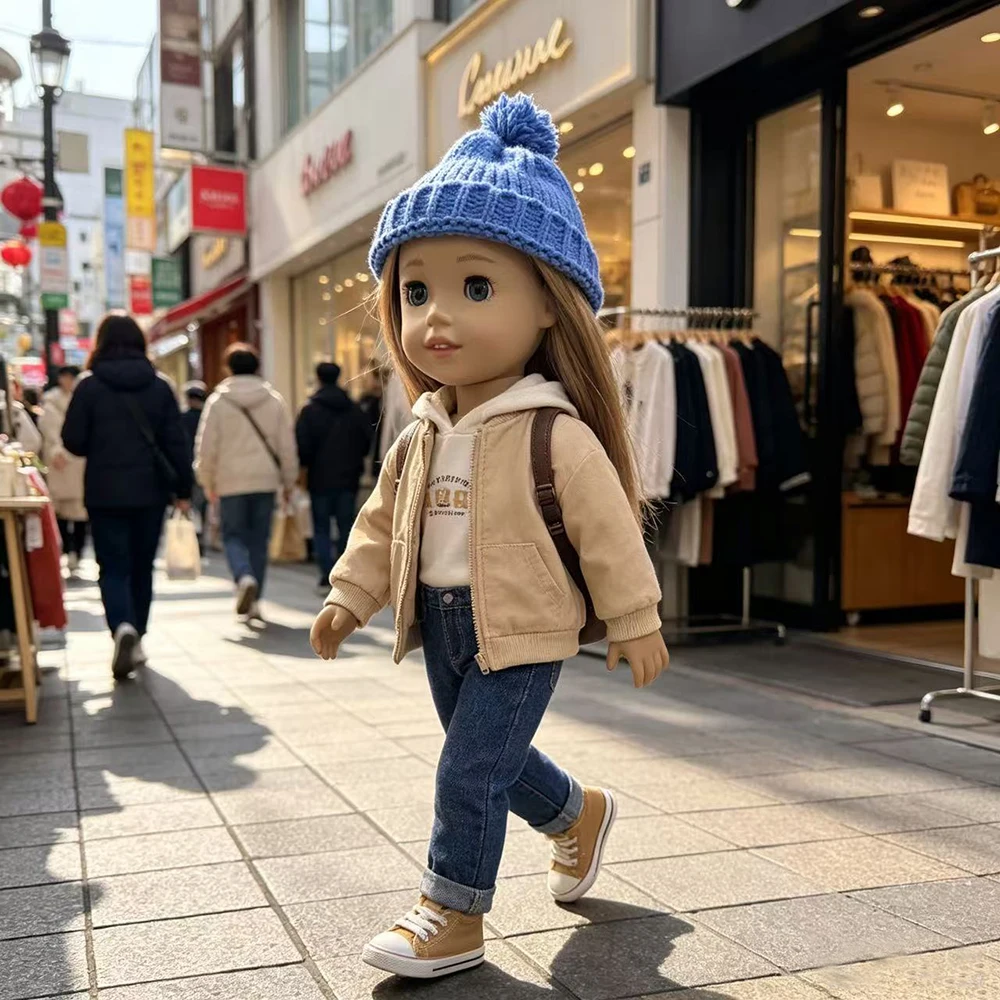 18 Inch Doll 43cm Doll Winter Hat Scarf Doll Winter Fashion Matching Single Item Doll Window Accessories Suitable for 18 Inch Do