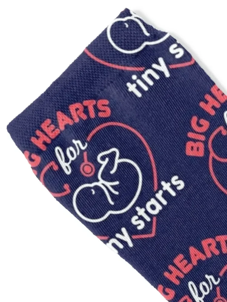 Neonatal NICU Nurse Big Hearts for Tiny Starts Socks heated short Girl'S Socks Men's