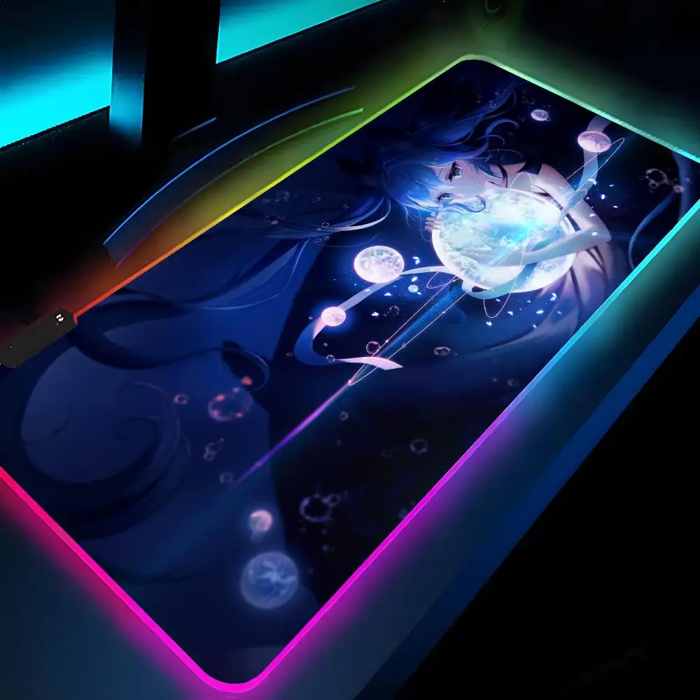 初音ミク-マウスパッド-rgb-xxl-ラップトップマット-ゲーム用マウスパッド-バックライト付きキーボード-ゲーマーガール-テーブルパッド-デスク