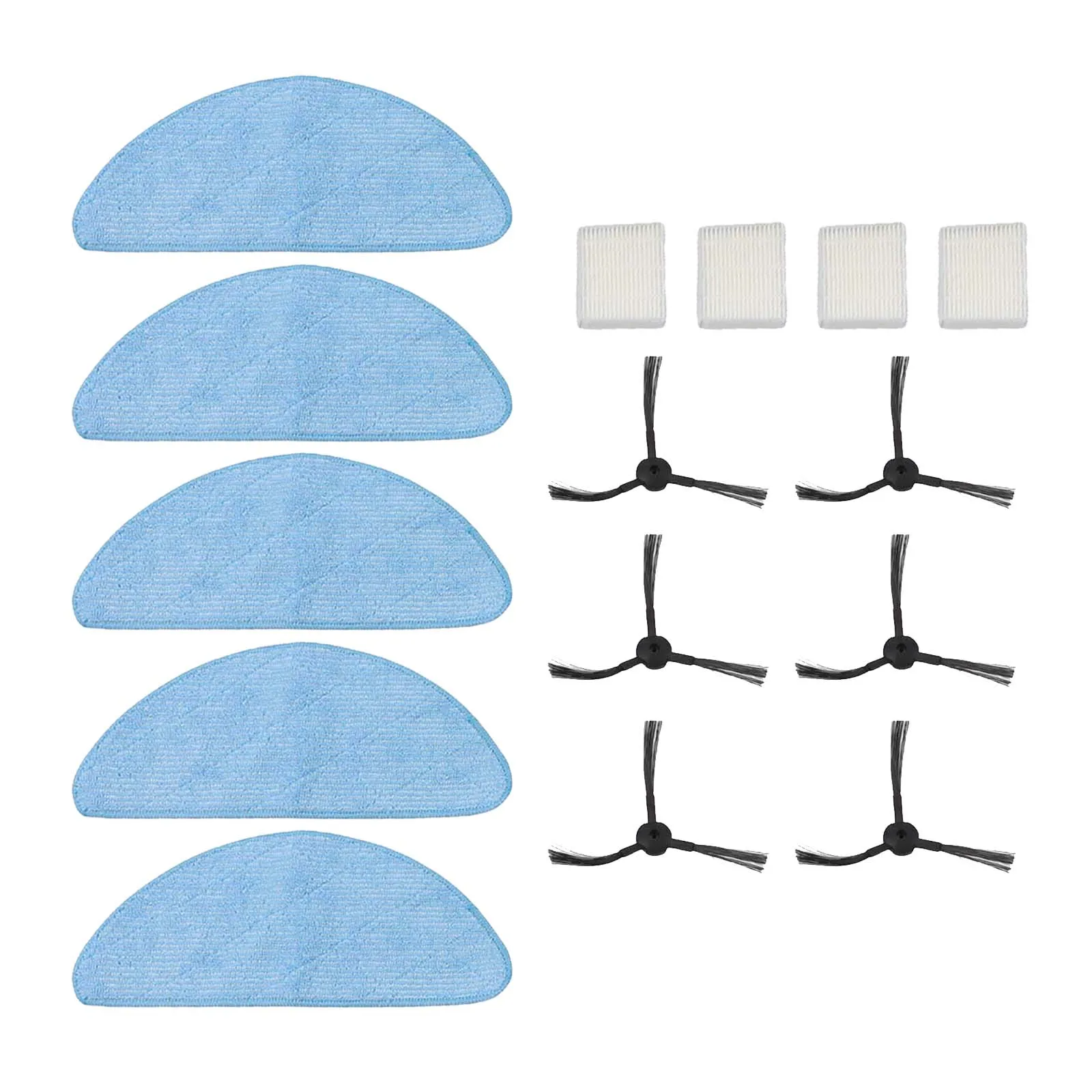 Complete Accessory Set for ILIFE A12 for Pro 4 HEPA Filters 5 Mop Pads 6 Side Brushes for Maximum Cleaning Efficiency