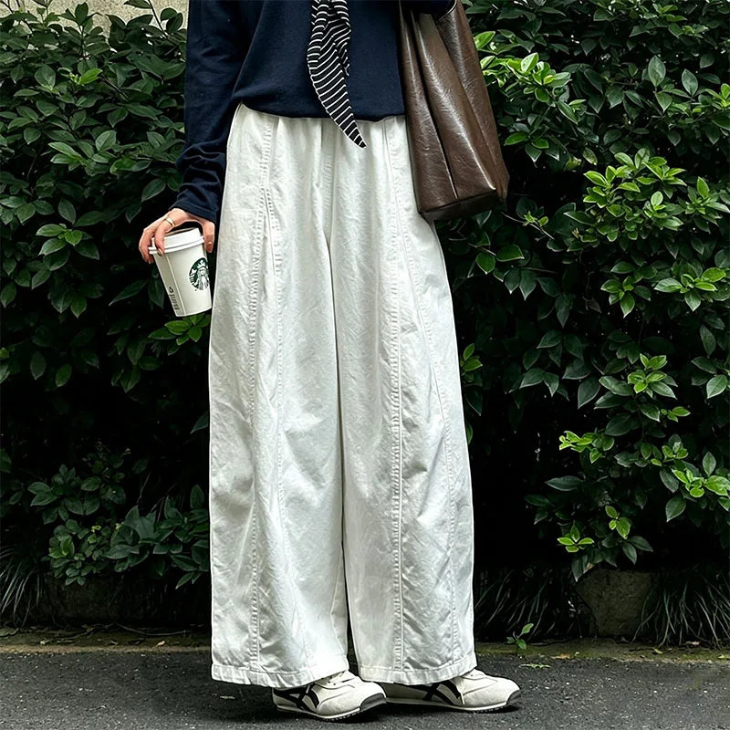 Japanese Style Baggy Machete Pants Women Retro Literary Streetwear Wide Leg Pants Female Spring Autumn Loose Casual Trousers image 5