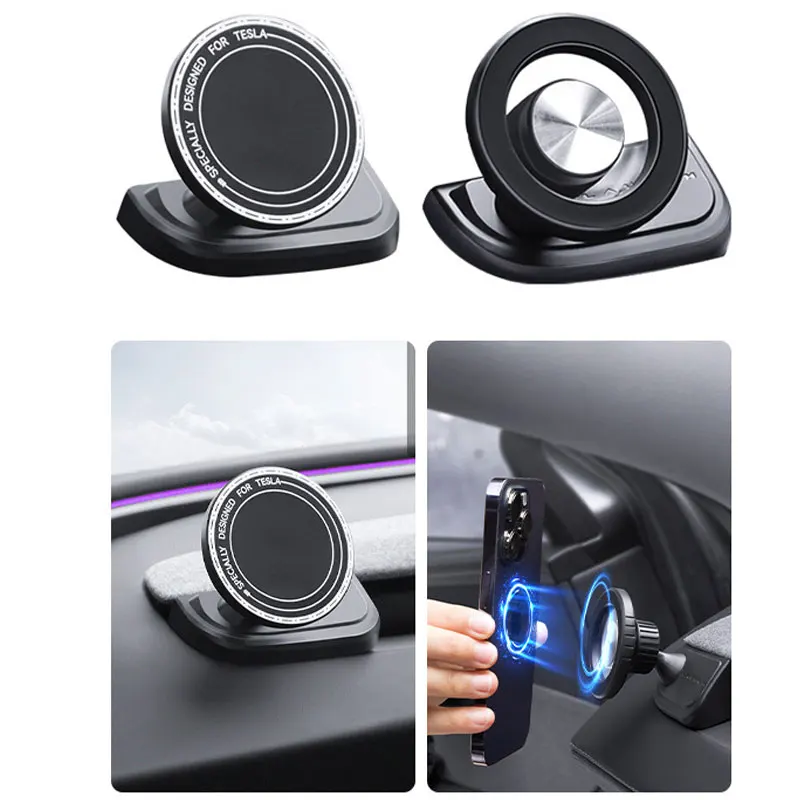 

Dashboard Traceless Magnetic mobile Phone Bracket For Tesla Model Y Juniper 25-26 Model 3 Highland 24-26 Car Phone Holder