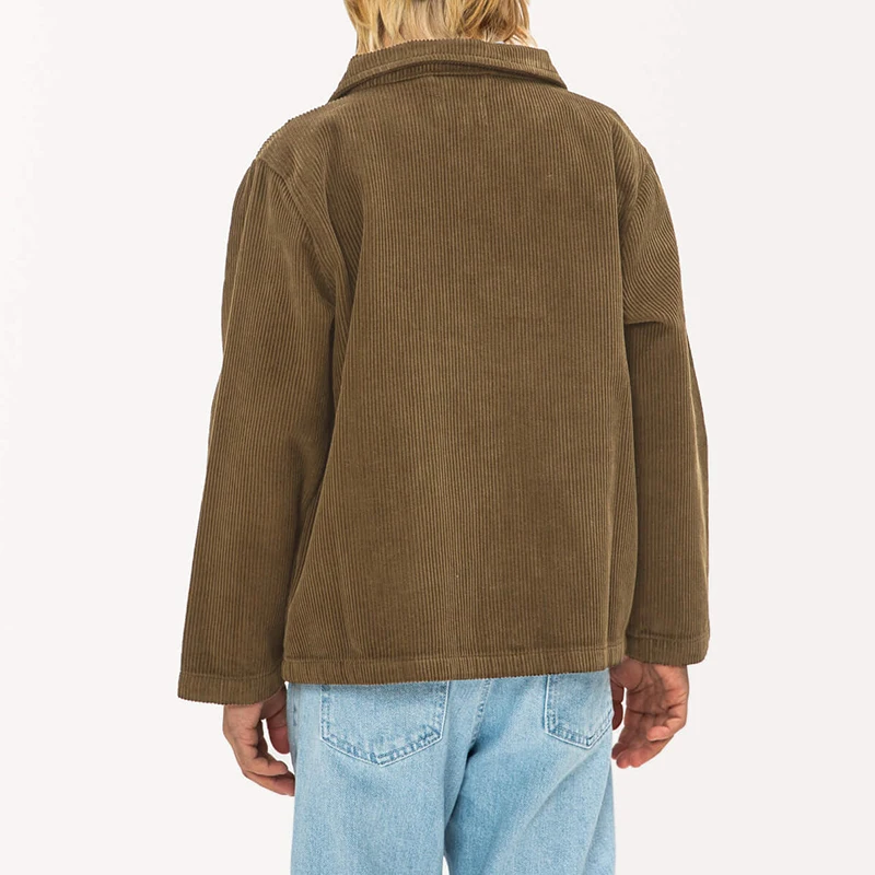 Boys' Corduroy Jacket Classic Retro Spring New Long-Sleeve Laple Single-Breasted Multi-Pocket Fall Coats Children's Clothing