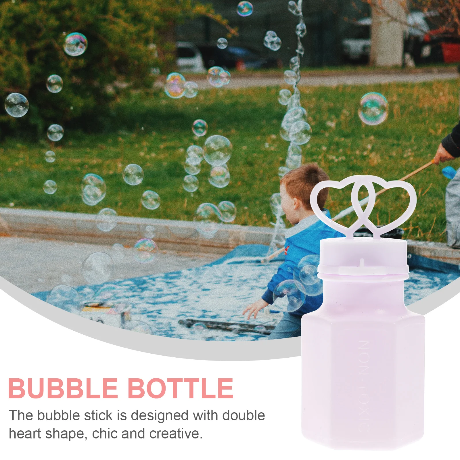 24 ชิ้นดับเบิ้ลบับเบิ้ลสติ๊กตกแต่งปาร์ตี้เมเจอร์เลิฟชุดงานแต่งงานขนาดเล็กขวดหลอด