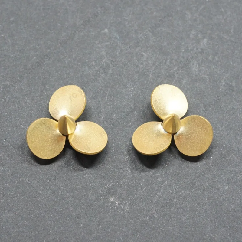 1Pair Outer Dia 18mm/18.5mm Shaft Hole 2mm/1.5mm 3-Blade Paddle for 1/200 Destroyer RC Boat Copper Propeller Hub 4mm Prop