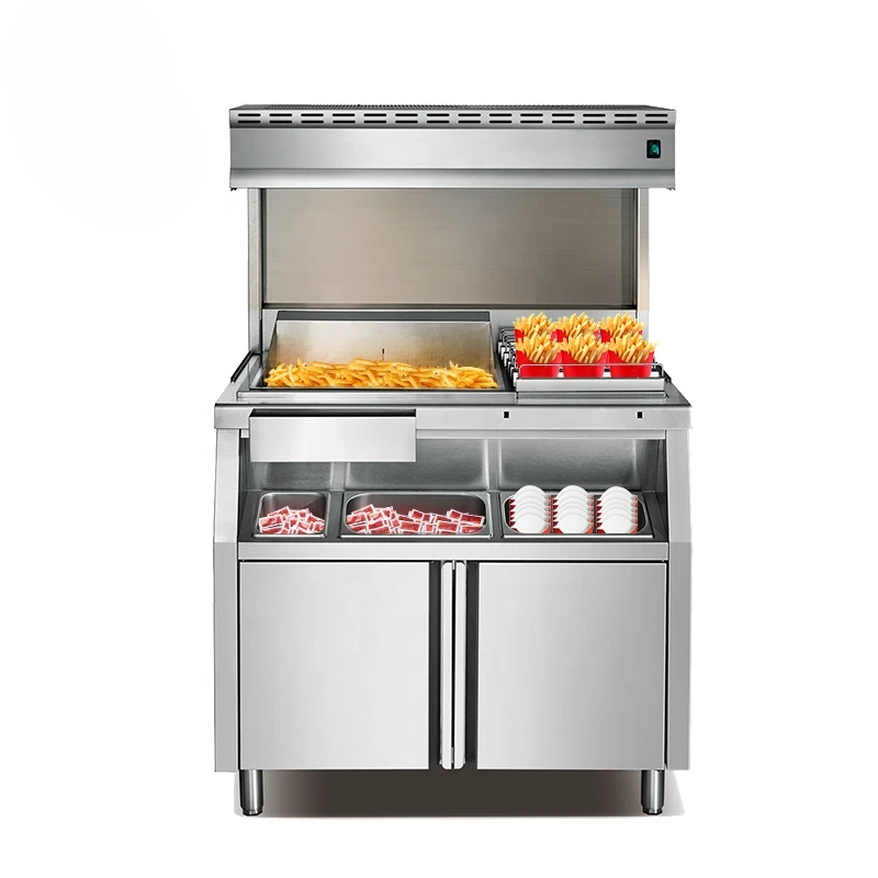 Commercial K FC Electric French Fry Dump Station Stainless Steel Chips Display Warmers French Fries Warmer