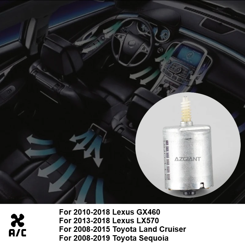 

AZGIANT RC370 DC Turbo Worm Motor Car AC Evaporator Air Mix Flap Actuator for Lexus GX460 LX570 Toyota Land Cruiser Sequoia