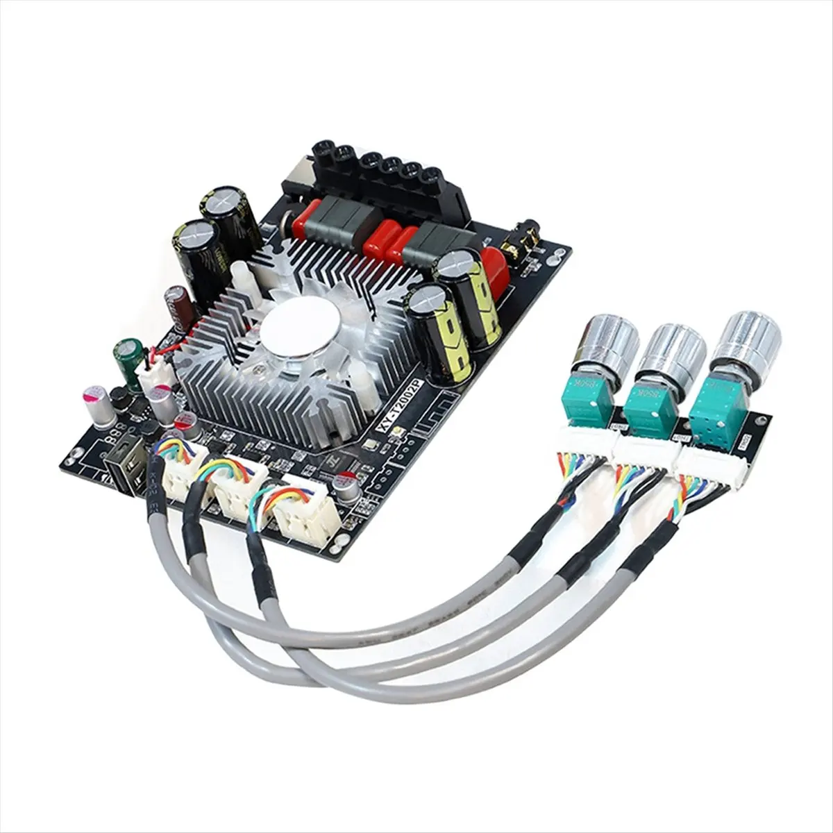 2026 جديد + T2002P لوحة مضخم رقمي HiFi عالي الطاقة مع لوحة مكبر صوت ستيريو عالية الطاقة 220WX2 TPA3223