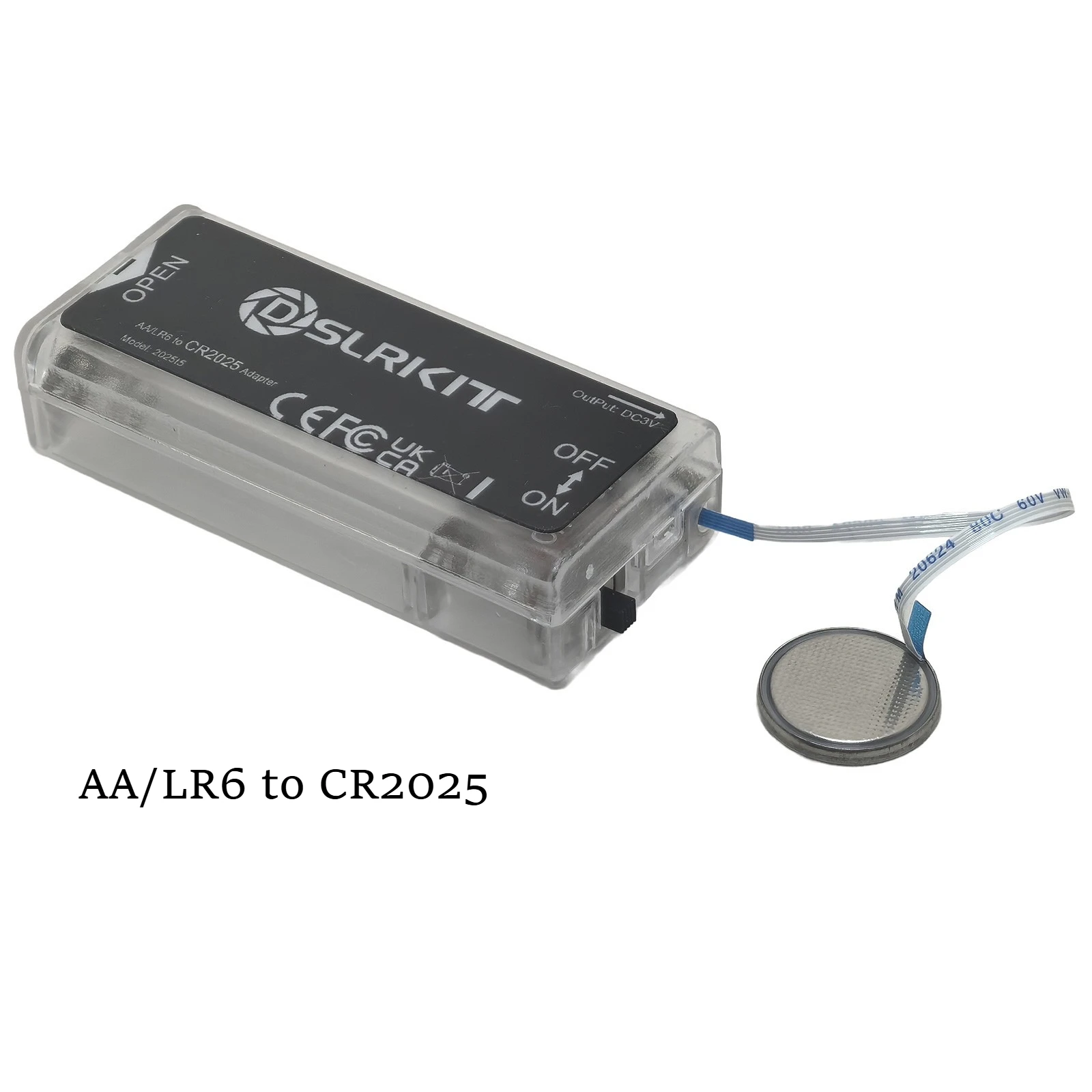 adaptador-conversor-de-bateria-falsa-aa-lr6-para-cr2025-com-interruptor-on-off-e-cabo-ffc-fino