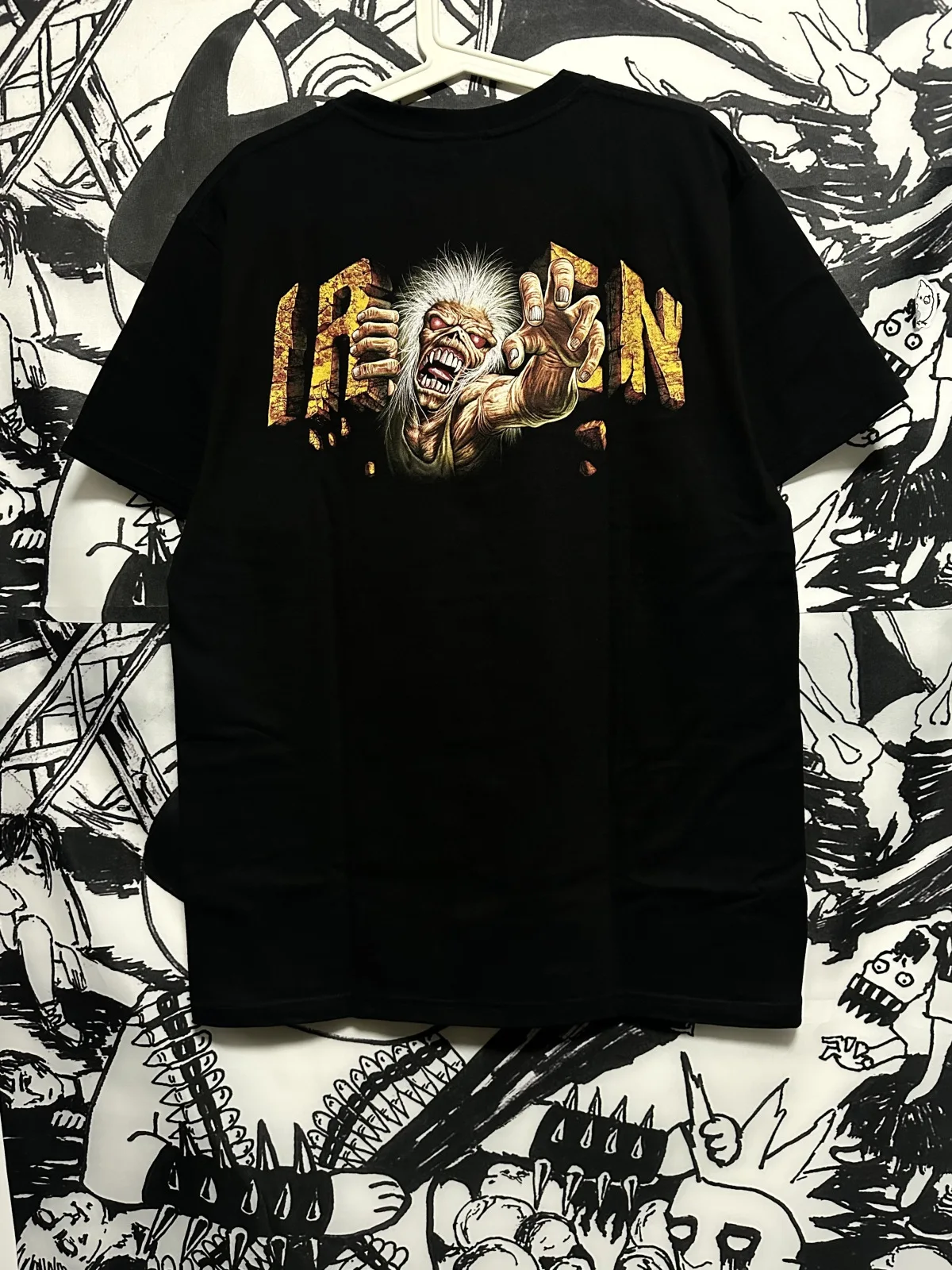 الحديد البكر في مكان ما في الوقت المناسب تي شيرت إيدي سايبورغ خمر روك باند تي شيرت الرجال ثلاثية الأبعاد تي شيرت مطبوع أنيق المرأة بلايز Y2k