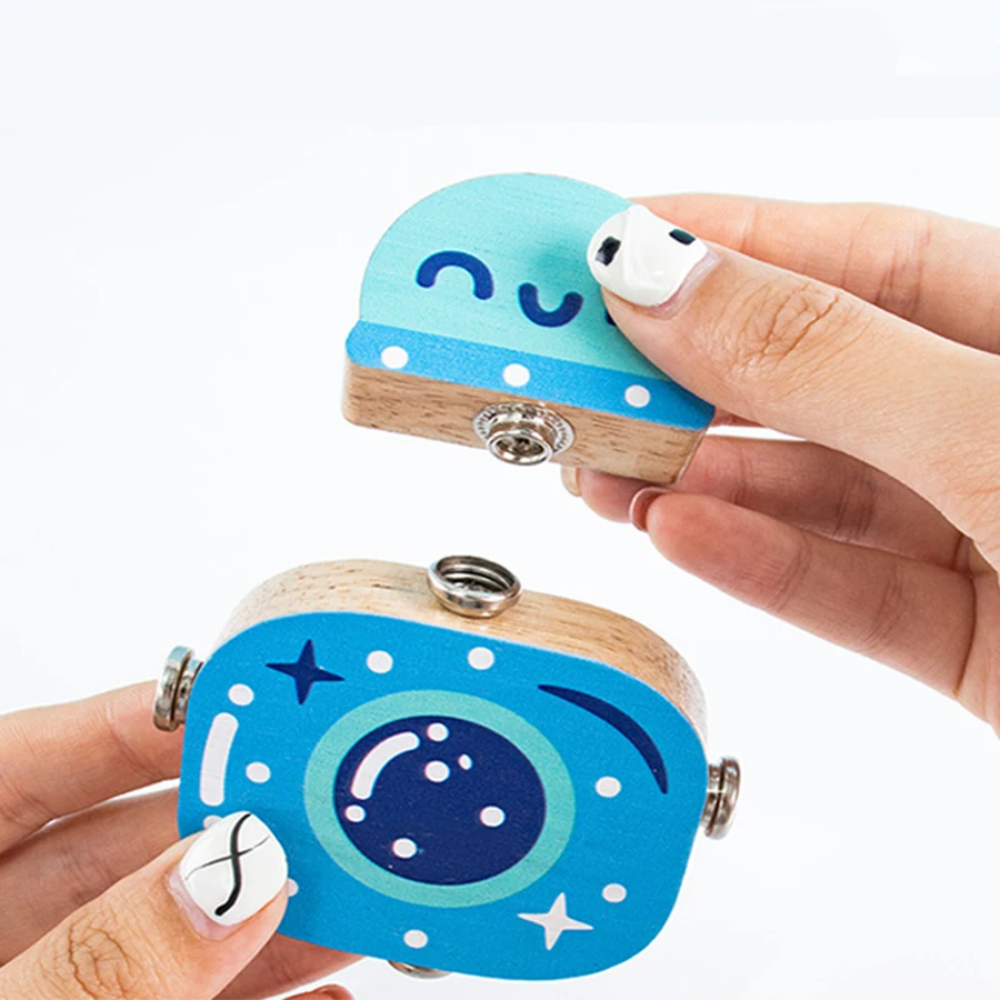 Snap-Together-Bauspielzeug aus Holz, Roboter-Bausteine, Montessori-Spielzeug, Geschenk für Kleinkinder im Alter von 3, 4, 5, 6 Jahren