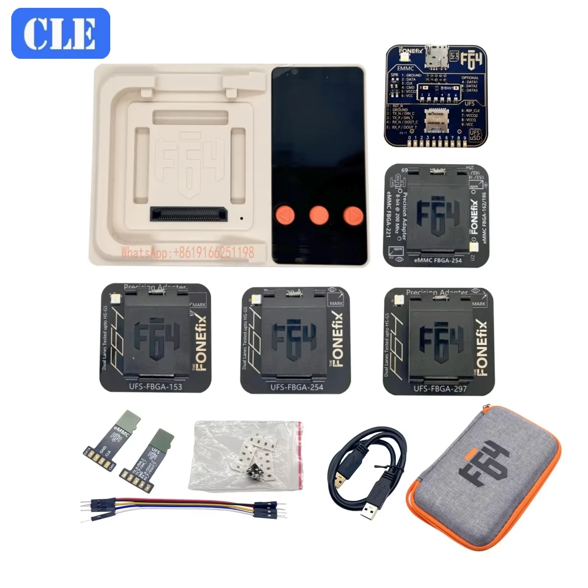 

2025 NEW F64 ULTRA FLASH 64 LITE+eMMC 4in1+UFS 153+UFS 254+UFS 297 F64 Box Jtag Flash64 for Z3X Easy JTAG Plus Box
