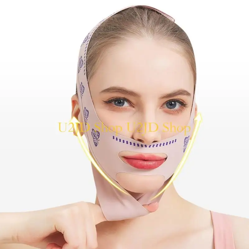 U2JD Verstellbare Anti-Aging-Gesichtsmaske, leichte, reisefreundliche Hautstraffungsband