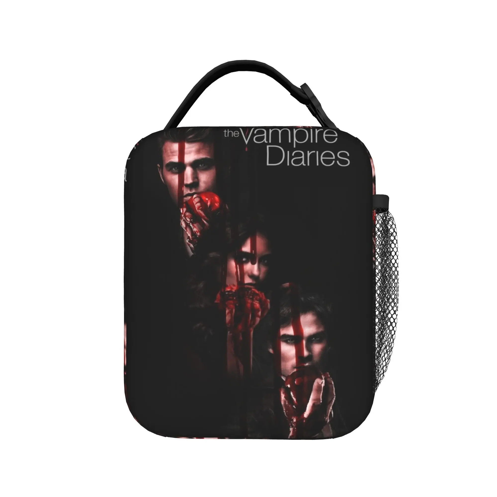 The Vampire Diaries Resuable Movie Lunch Bag Casual Travel Lunch Box Print Portable Tote Food Bags