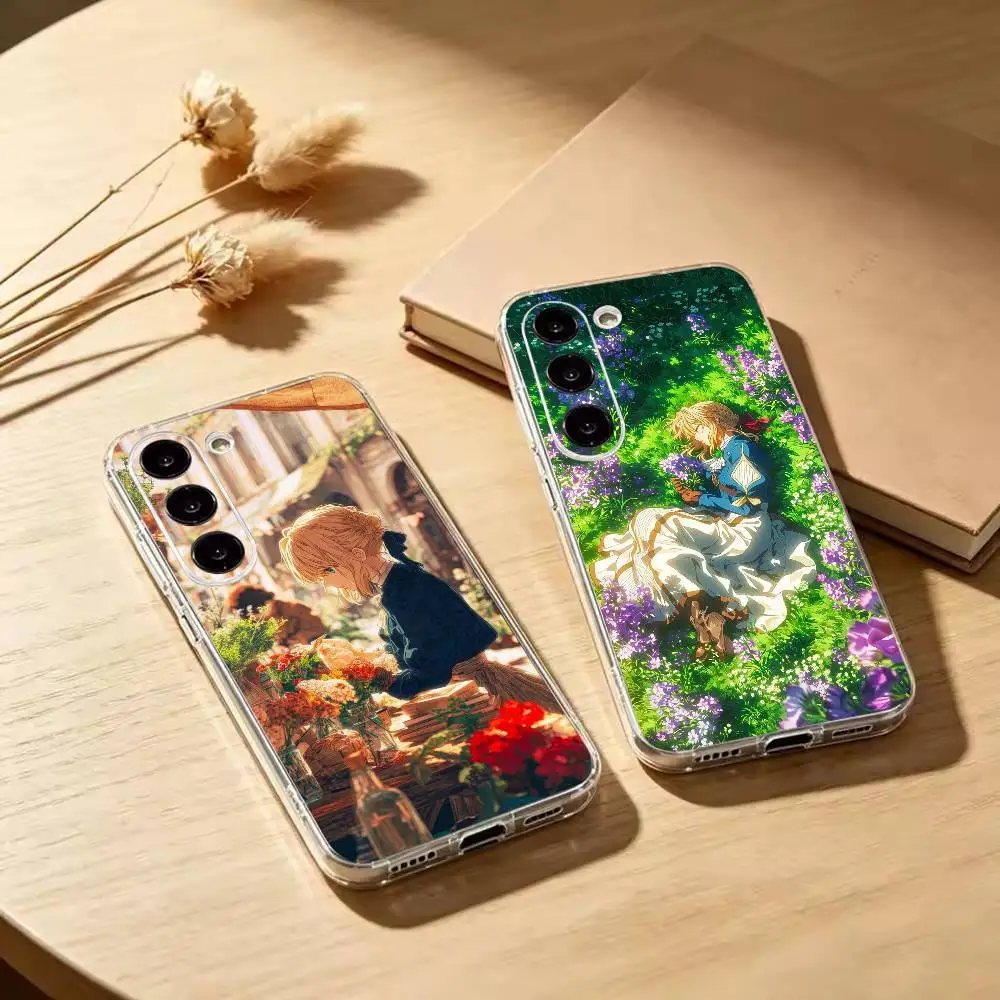 Anime V-Violet Evergarden  Transparent Soft Silicone Phone Case For Samsung A10 A12 A20 A21S A30 A31 A50 A51 A52 A70 A71