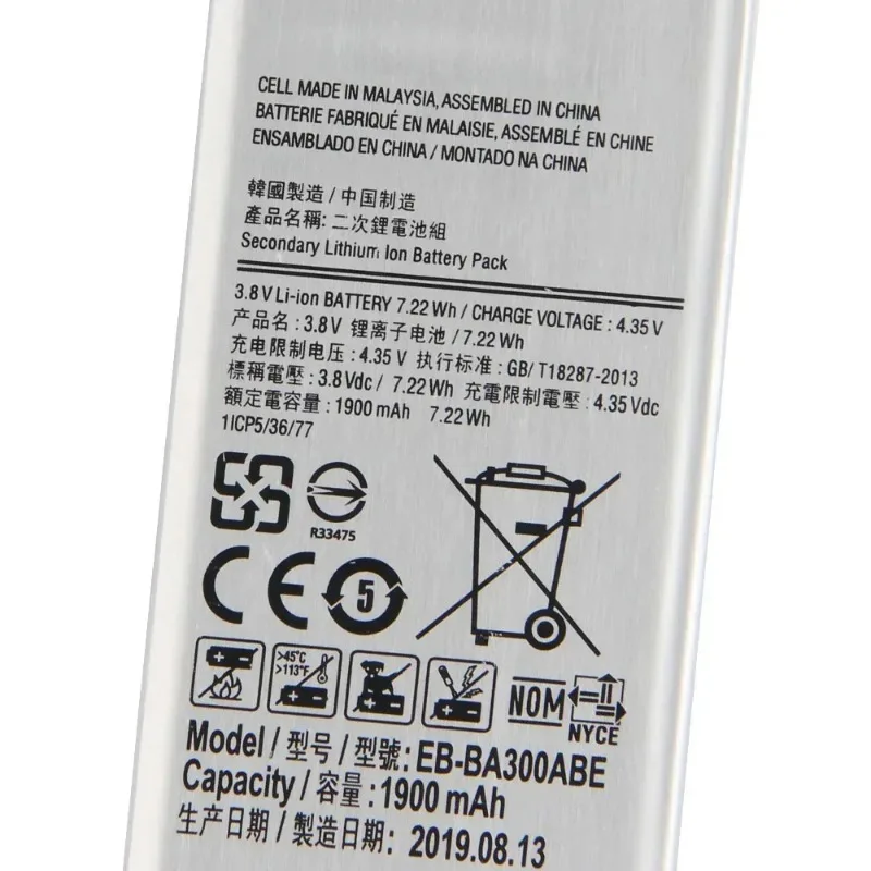 EB-BA300ABE,Brand New Replacement Phone Lithium Battery+Tool,For SAMSUNG Galaxy A3 A3000 A3009 A300X,1900mAh